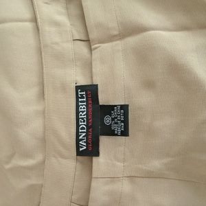 100% woman's silk tan skirt